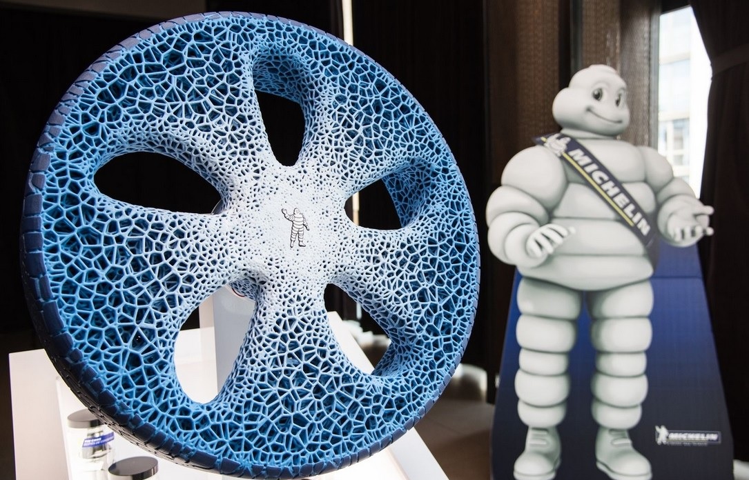 En Michelin trabajan en una rueda sin aire impresa en 3D y biodegradable