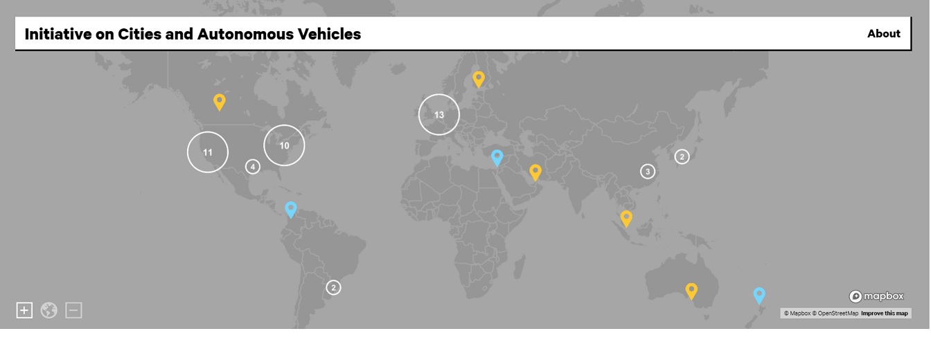 Mapa interactivo muestra dónde se están probando automóviles autodirigidos en el mundo