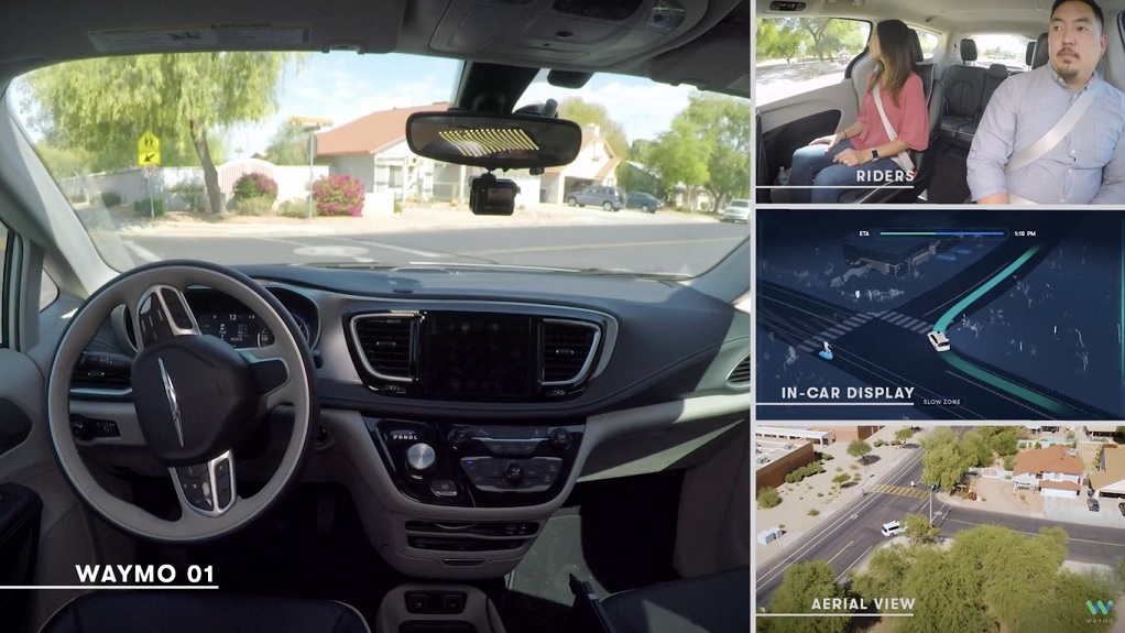 Carro autónomo de Google (Waymo) se vuelve completamente autónomo y por primera vez sale a la calle sin conductor