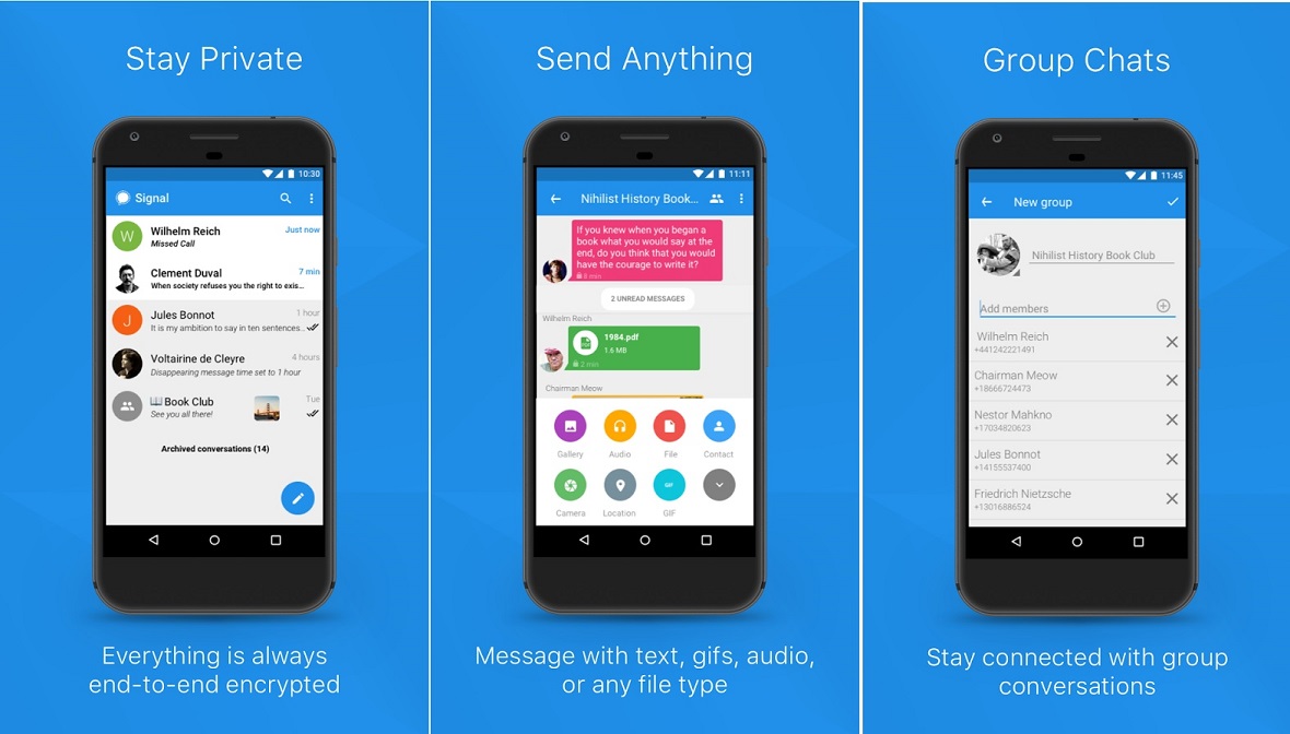 Aplicativo para cifrar mensajes, llamadas, chats, video llamadas, gratis para iPhone, Android