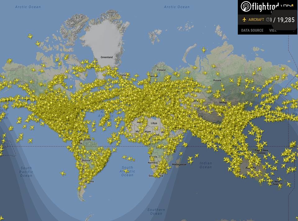 202.157 vuelos registrados en un sólo día en el mundo, todo un récord