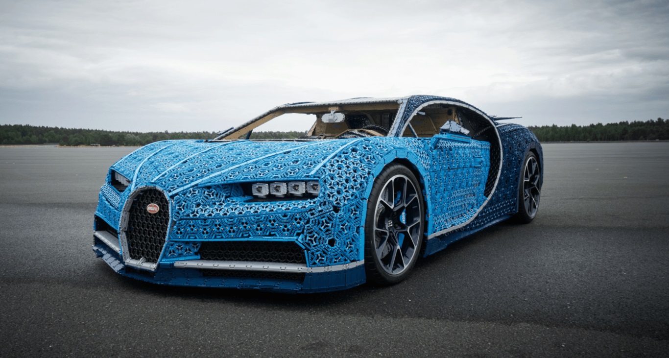 Bugatti Chiron hecho con un millón de piezas de LEGO... ¡y funciona!
