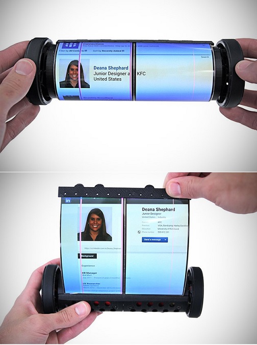 Primera tableta enrollable del mundo con pantalla flexible