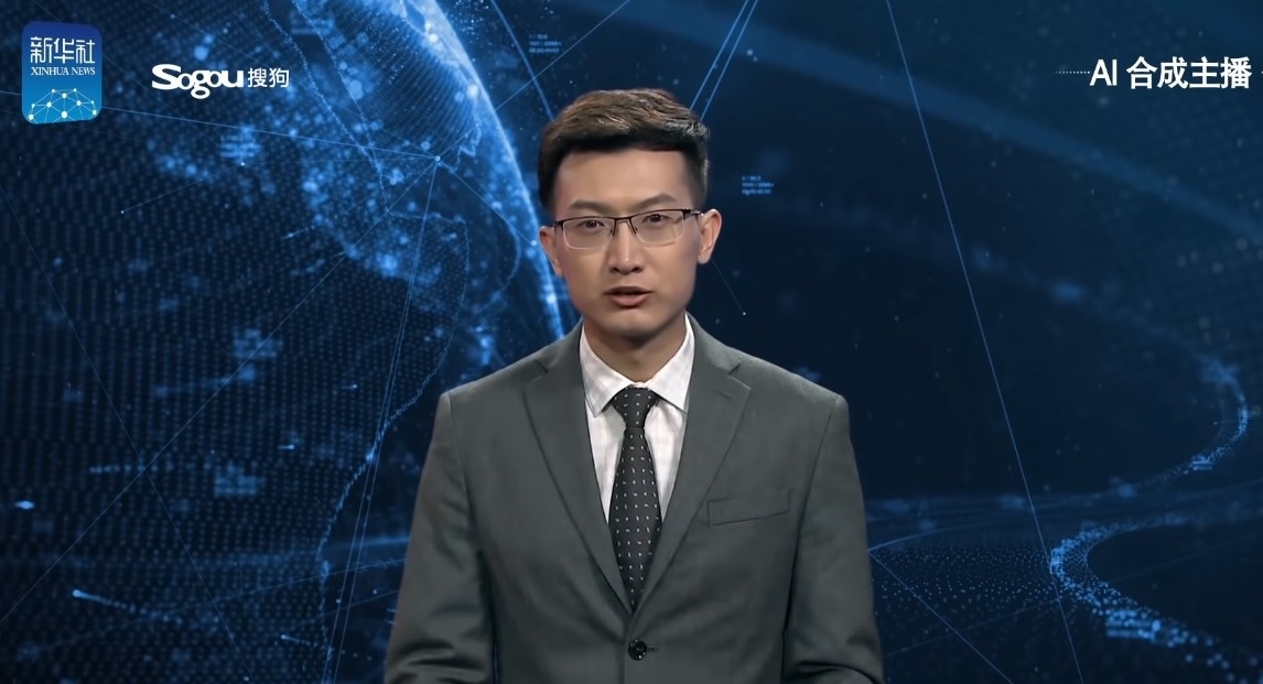 Presentador de noticias en China generado por inteligencia artificial