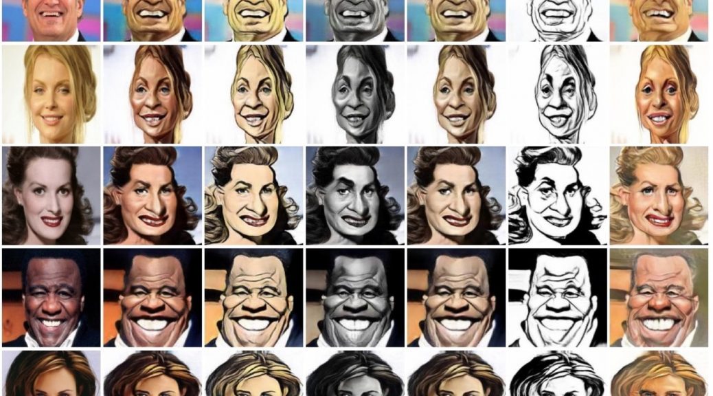 Caricaturas generadas por una inteligencia artificial