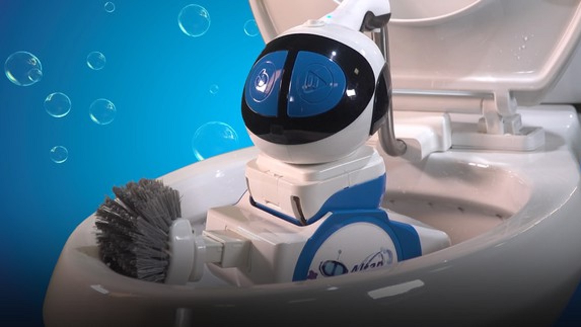 El primer robot portátil de limpieza de inodoros del mundo