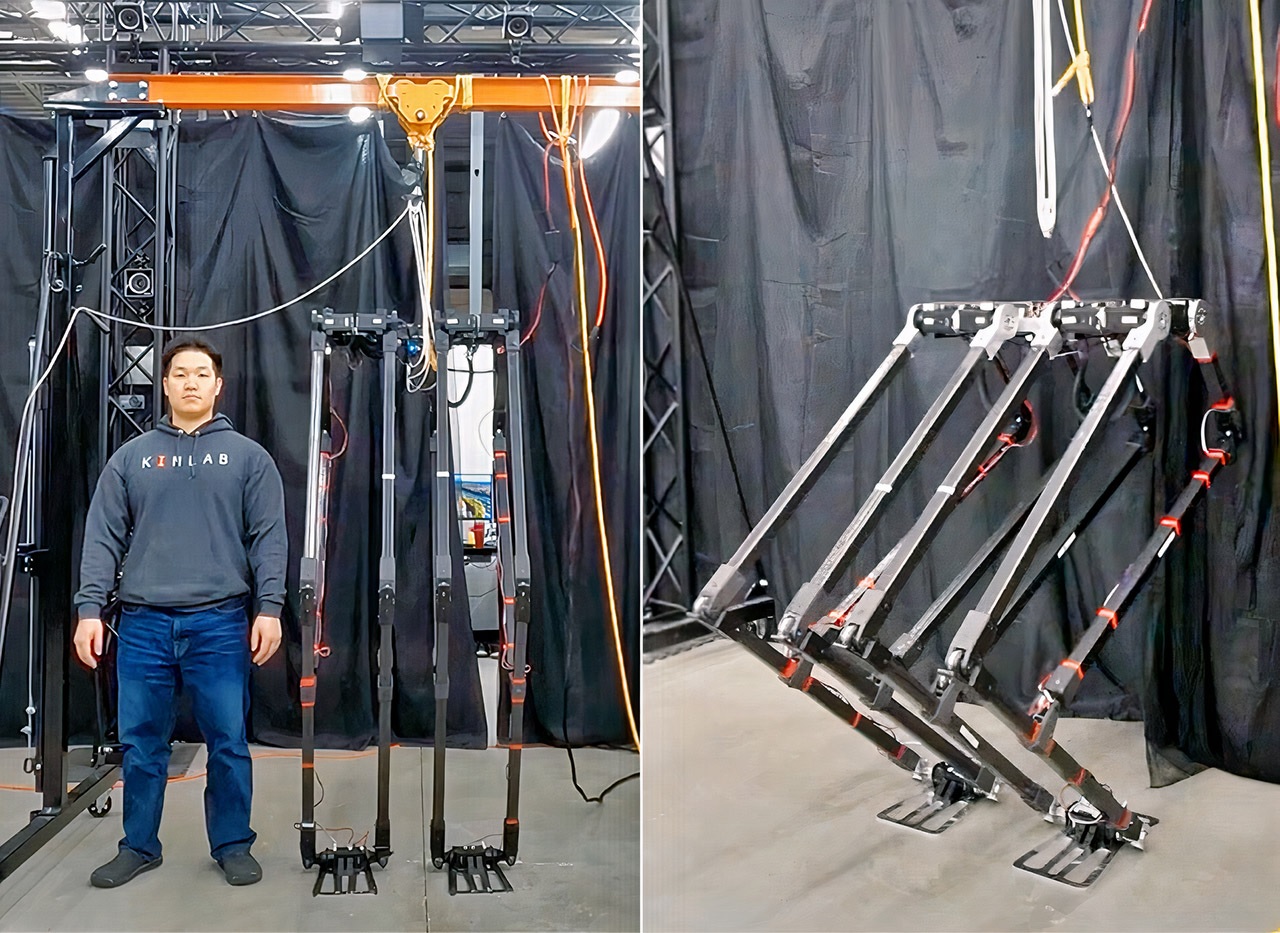 Desarrollan piernas robóticas que miden 1.8m de alto para usarse en fábricas