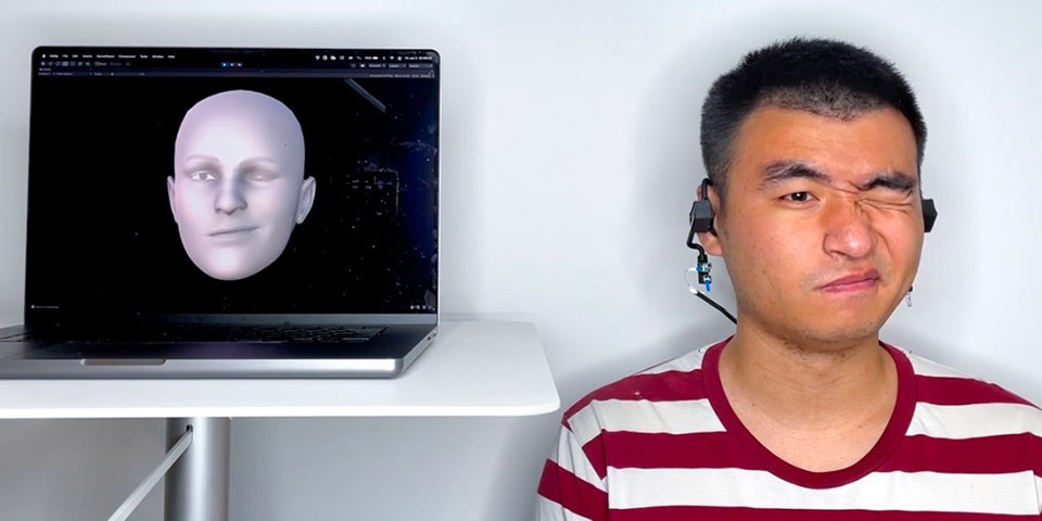 Desarrollan dispositivo auricular portátil que utiliza un sonar para reconstruir expresiones faciales