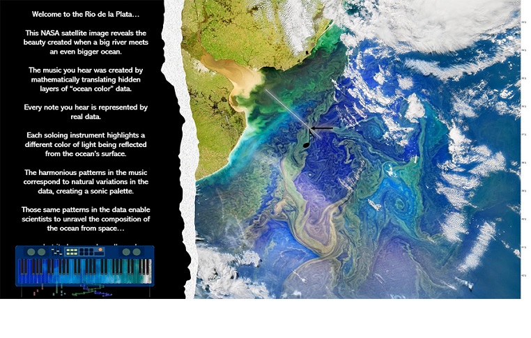 Científico de la NASA desarrolla programa que fusiona los datos del color del océano con notas musicales