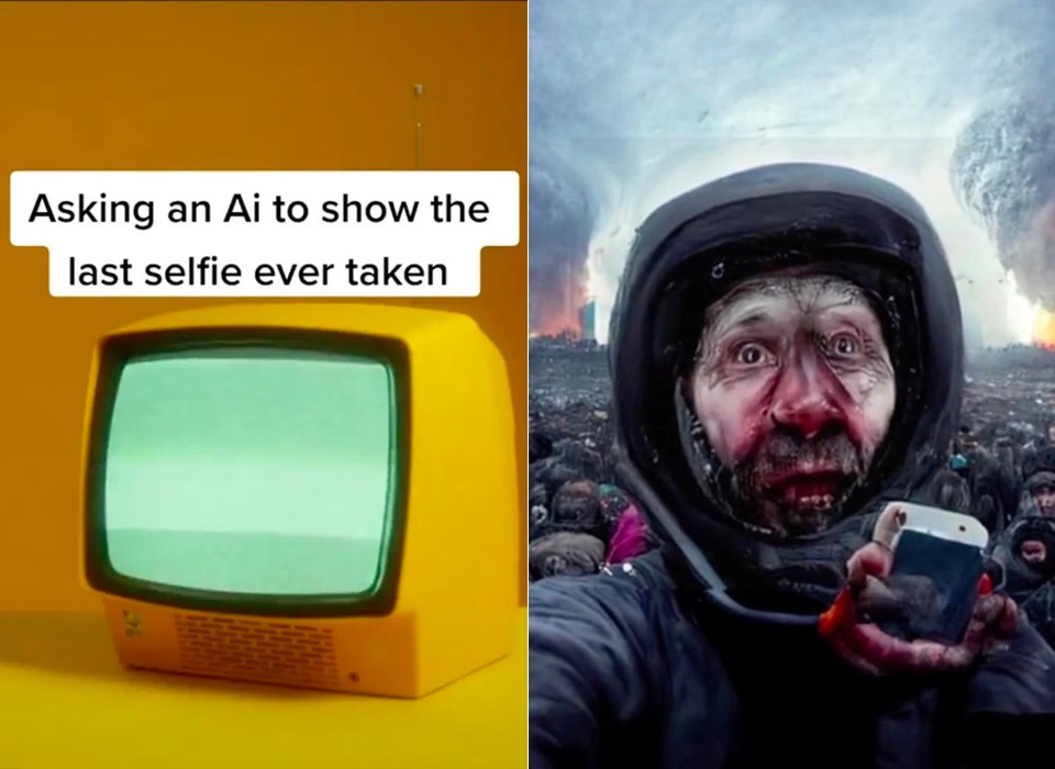 Le pidieron a la inteligencia artificial DALL-E que generara cómo se vería la última selfie tomada en la Tierra