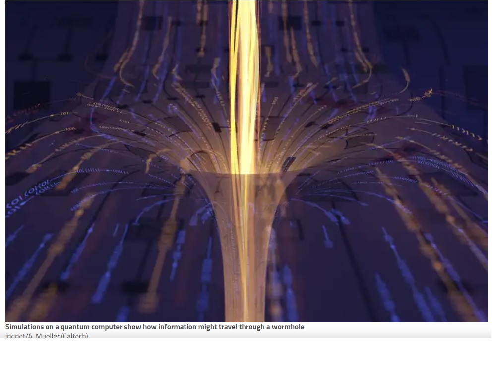 Computadora cuántica ha simulado un agujero de gusano por primera vez