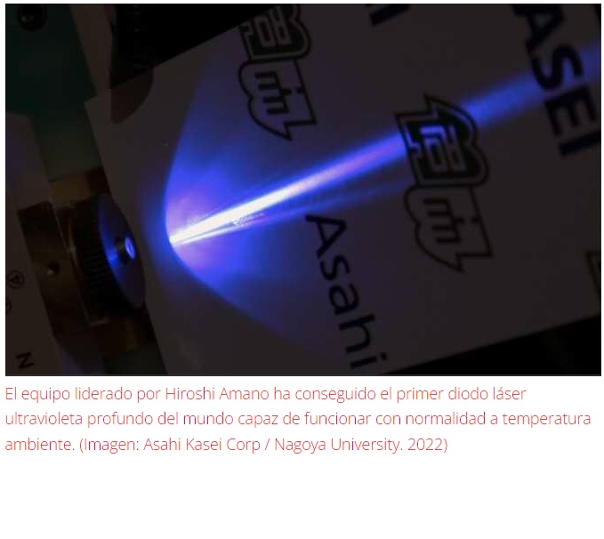 Primer diodo láser ultravioleta profundo capaz de funcionar a temperatura ambiente