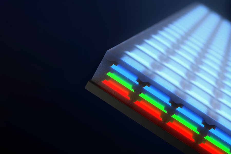 Inventan LED microscópicos verticales a todo color