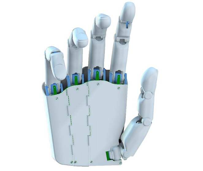Crean mano mecatrónica para comunicación gestual entre humanos y robots