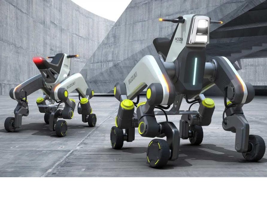 Suzuki presenta una moto zoomórfica que puede subir escaleras y transformarse