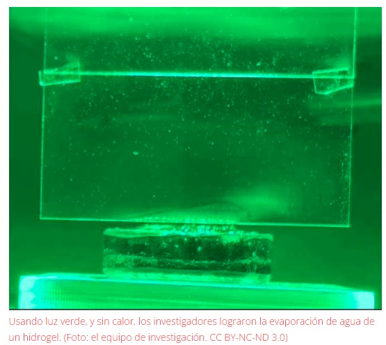 Investigadores del MIT han conseguido evaporar agua con luz