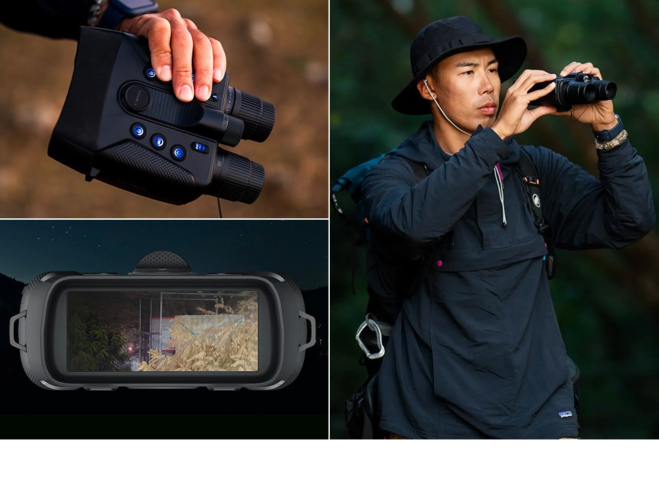 Binoculares de visión nocturna capaces de grabar videos 4K en total oscuridad