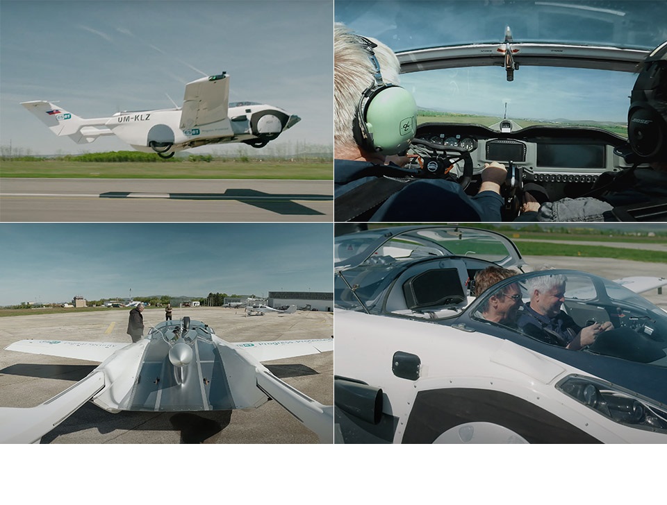 El compositor francés Jean-Michel Jarre toma vuelo en el auto volador de KleinVision